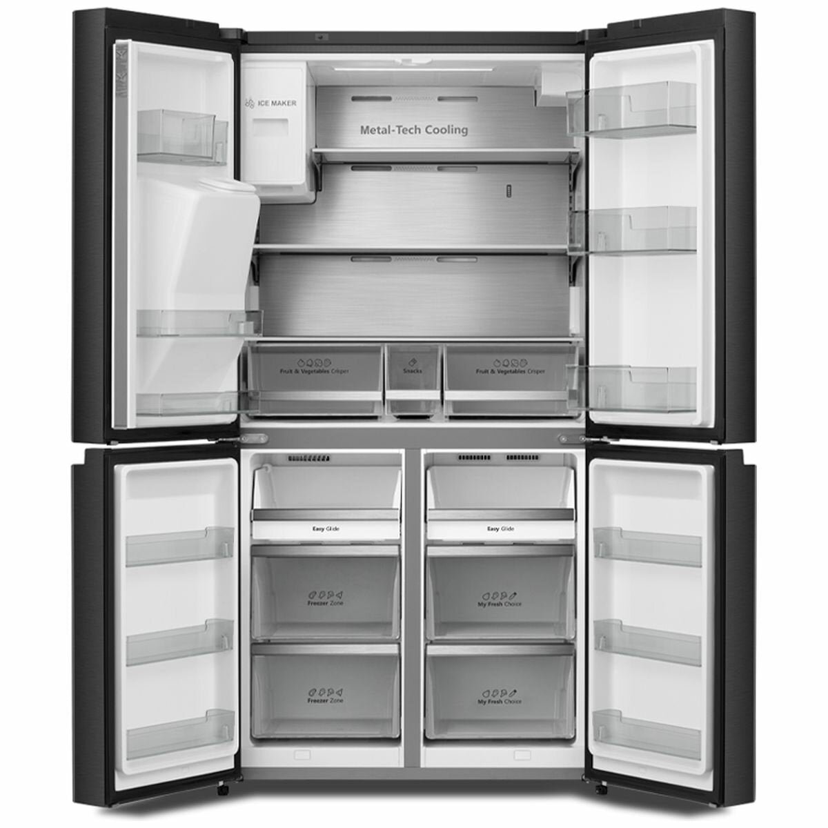 Hisense 585L PureFlat French Door Refrigerator HRCD585BW